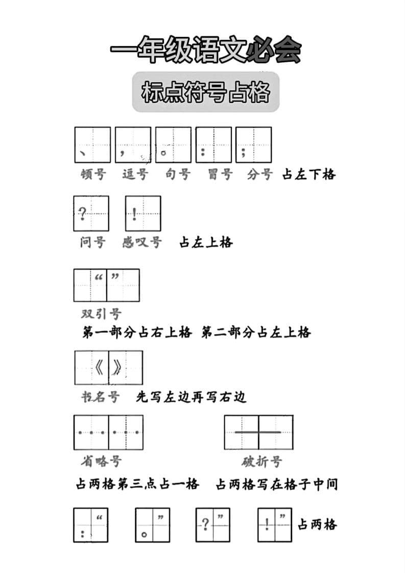 一年级下语文标点符号口诀歌-七彩云源码网