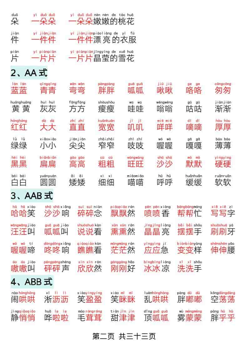 一年级下语文寒假预习-晨读晚背四大项-七彩云源码网